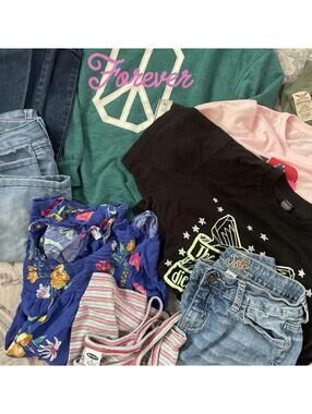 Girls Clothing Bundle Shirts Jeans Shorts Sizes 8 to 12